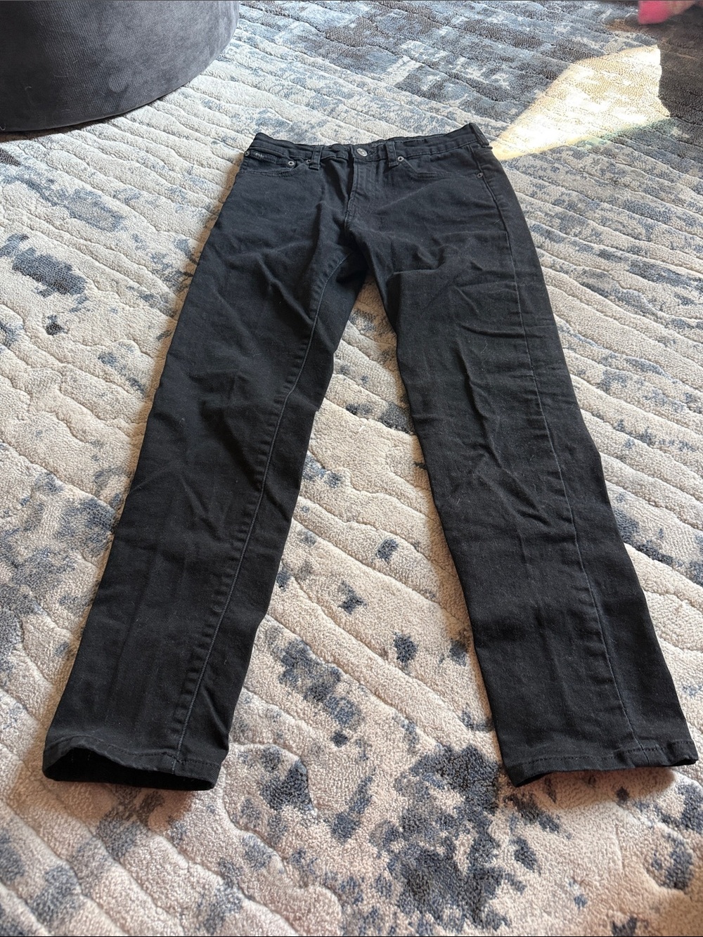Ralph Lauren Men's Slim Straight Black Jeans